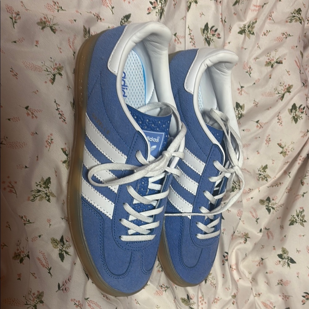 Adidas Blue and White Sneakers